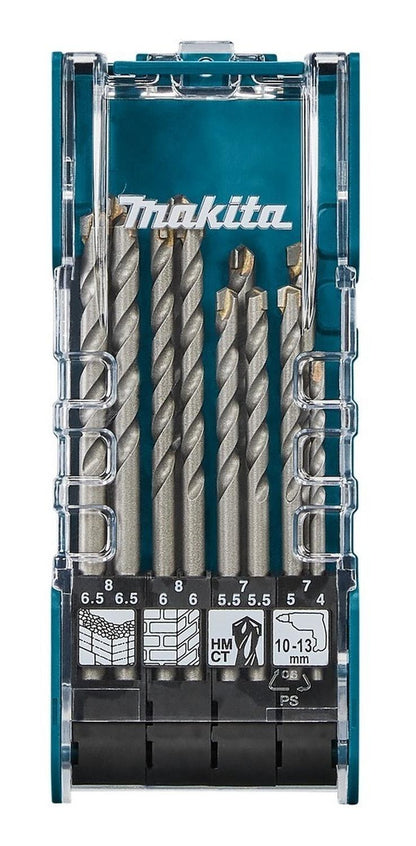 Set Brocas para Concreto TCT (4 - 8mm) 12 Pzas - Makita - Herram.cl