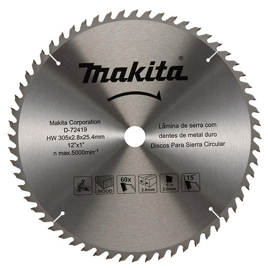 Disco de Sierra 12''x2,8x25,4mm 60 Dientes - Makita - Herram.cl