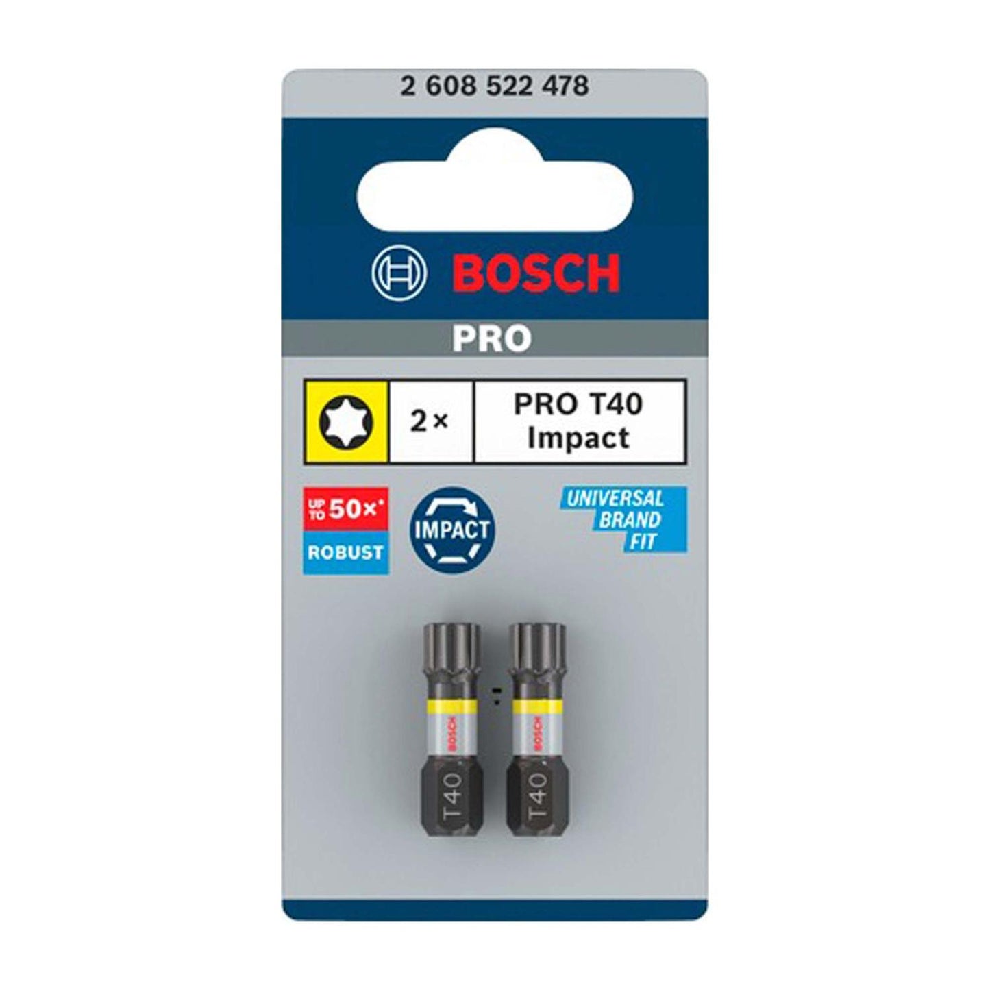 Puntas PRO Impact T40x25mm 2 Pzas - Bosch - Herram.cl
