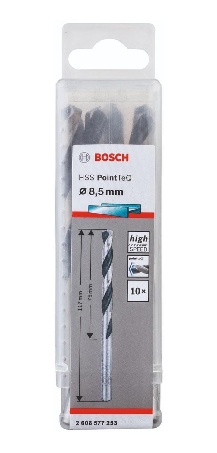 Pack 10 Brocas Para Metal HSS - pointteq 8,5mm - Bosch - Herram.cl