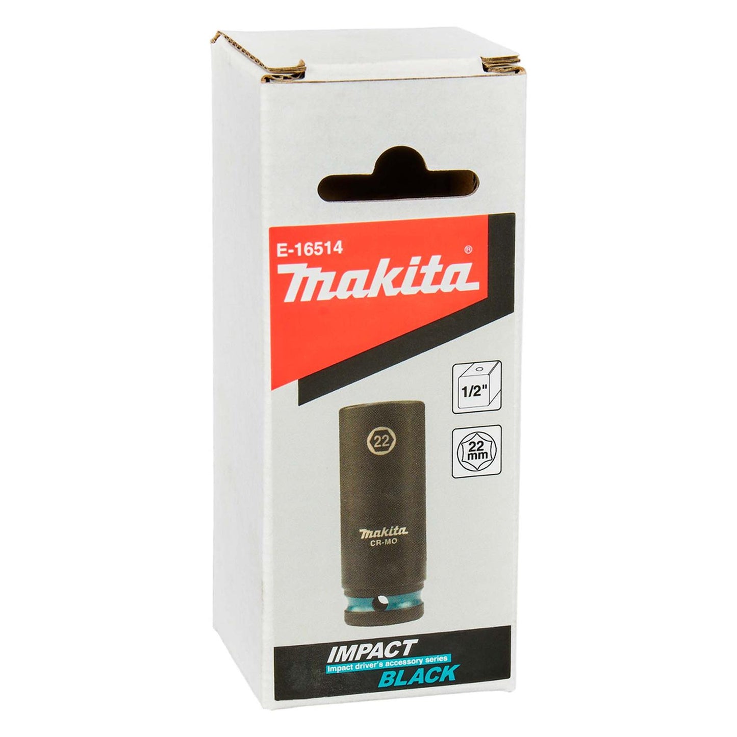 Dado de Impacto Largo 1/2'' 22mm Impact Black - Makita - Herram.cl