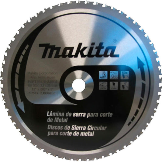 Disco de Sierra Para Metal 12''x1''x2,1mm 60D - Makita - Herram.cl