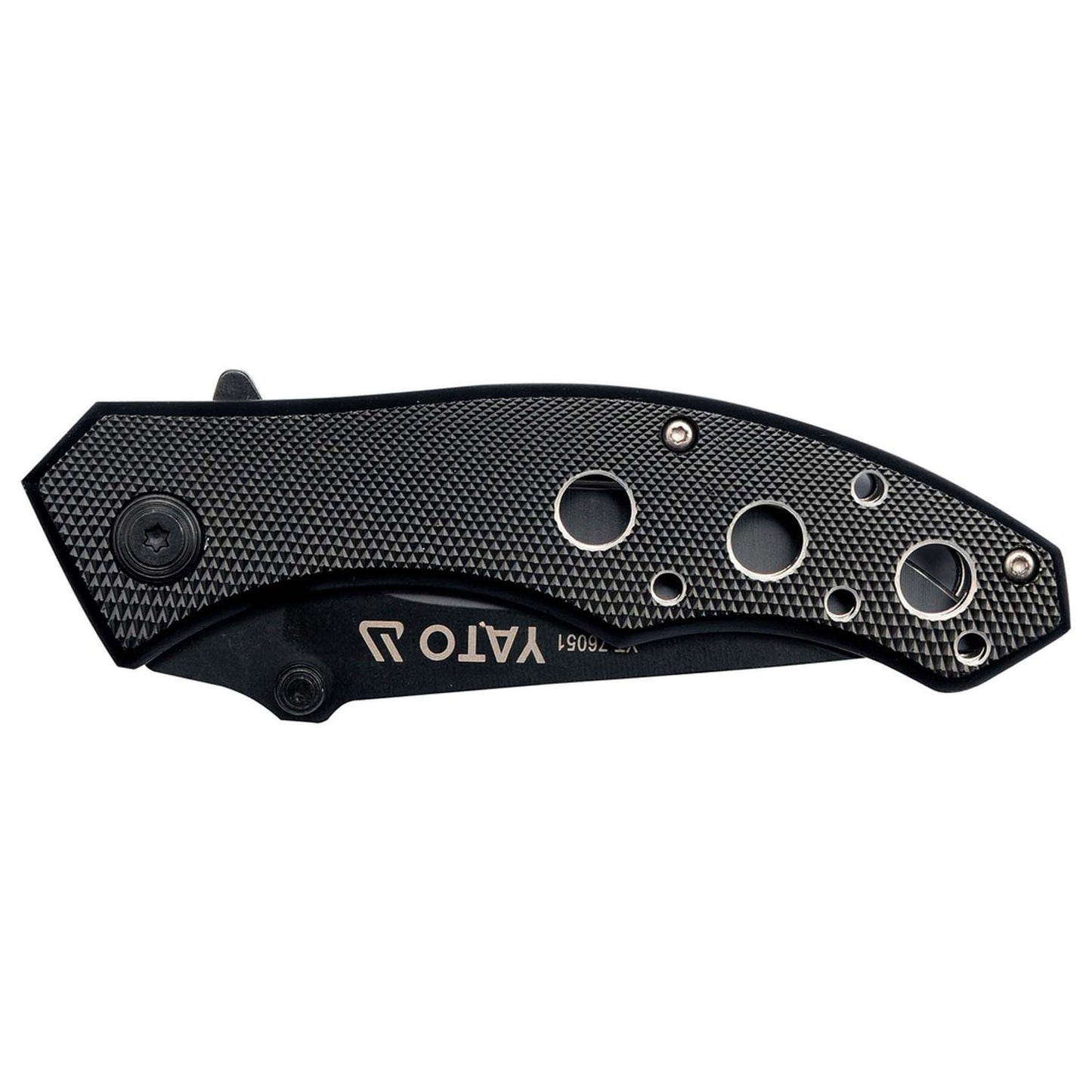 Navaja Plegable, Hoja Negra, Acero Inoxidable 190mm - Yato - Herram.cl