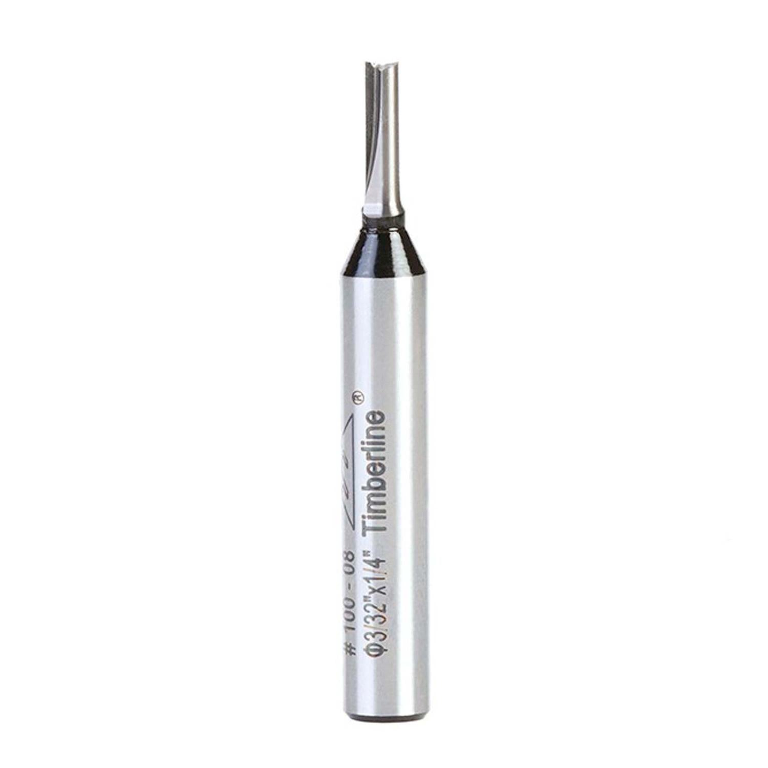 Fresa Recta 2 Filos 3/32''x 1/4'' Toma 1/4'' - Timberline - Herram.cl