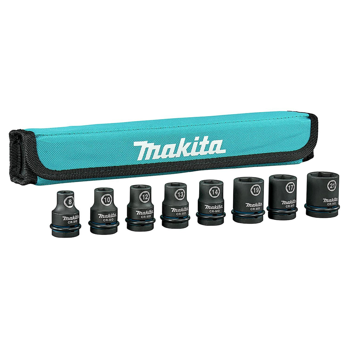 Juego 8 Dados Impacto 1/2'' 8 a 21mm - Makita - Herram.cl