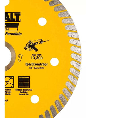 Disco Diamantado Ranurado 4 - 1/2'' Porcelanato - DeWALT - Herram.cl