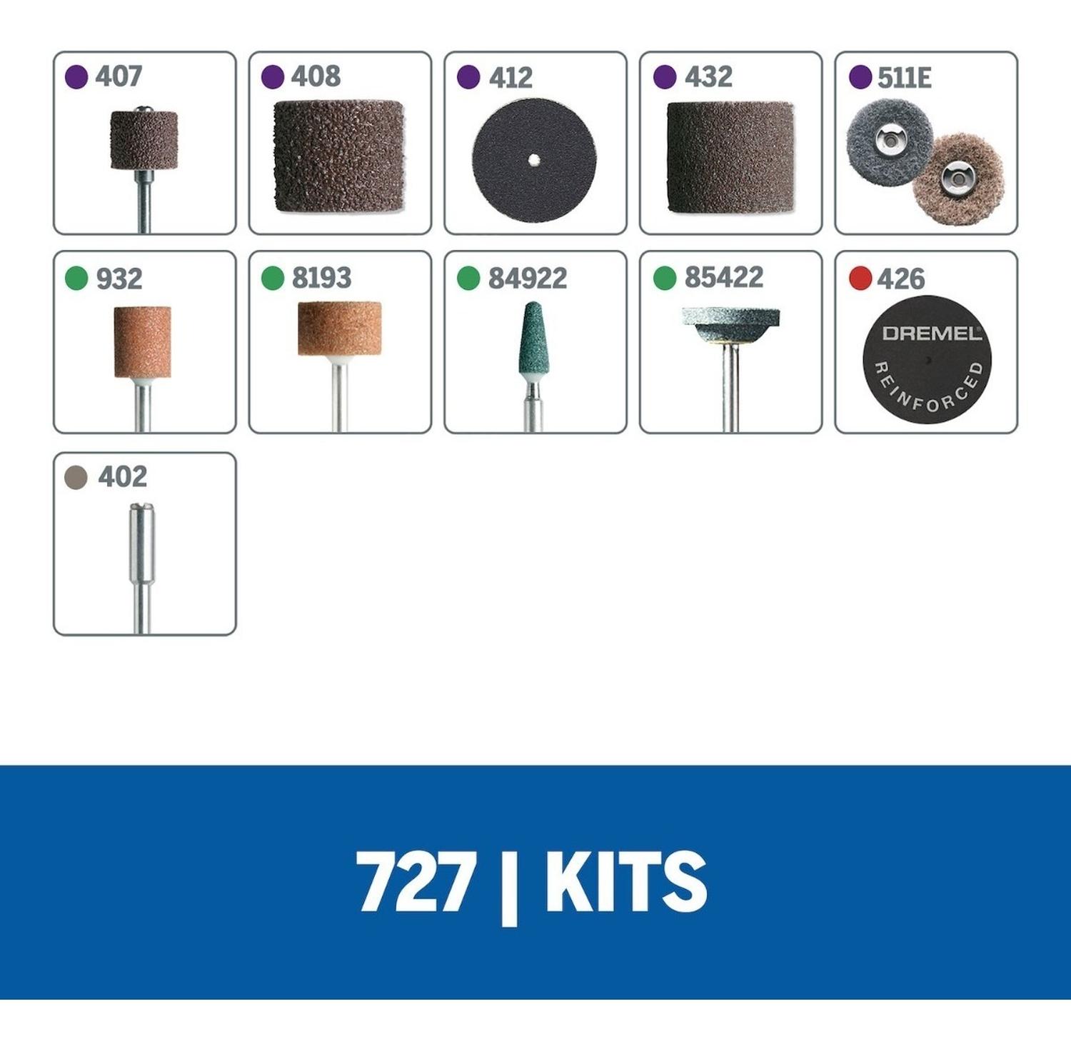 Micro Kit Dremel De 31 Accesorios Para Lijar Y Amolar (727) - Herram.cl