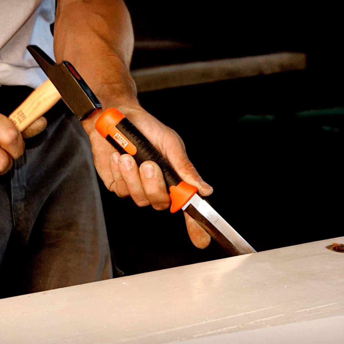 Cuchillo Formón Bahco 2448 Heavy Duty Mango Goma 100mm - Herram.cl