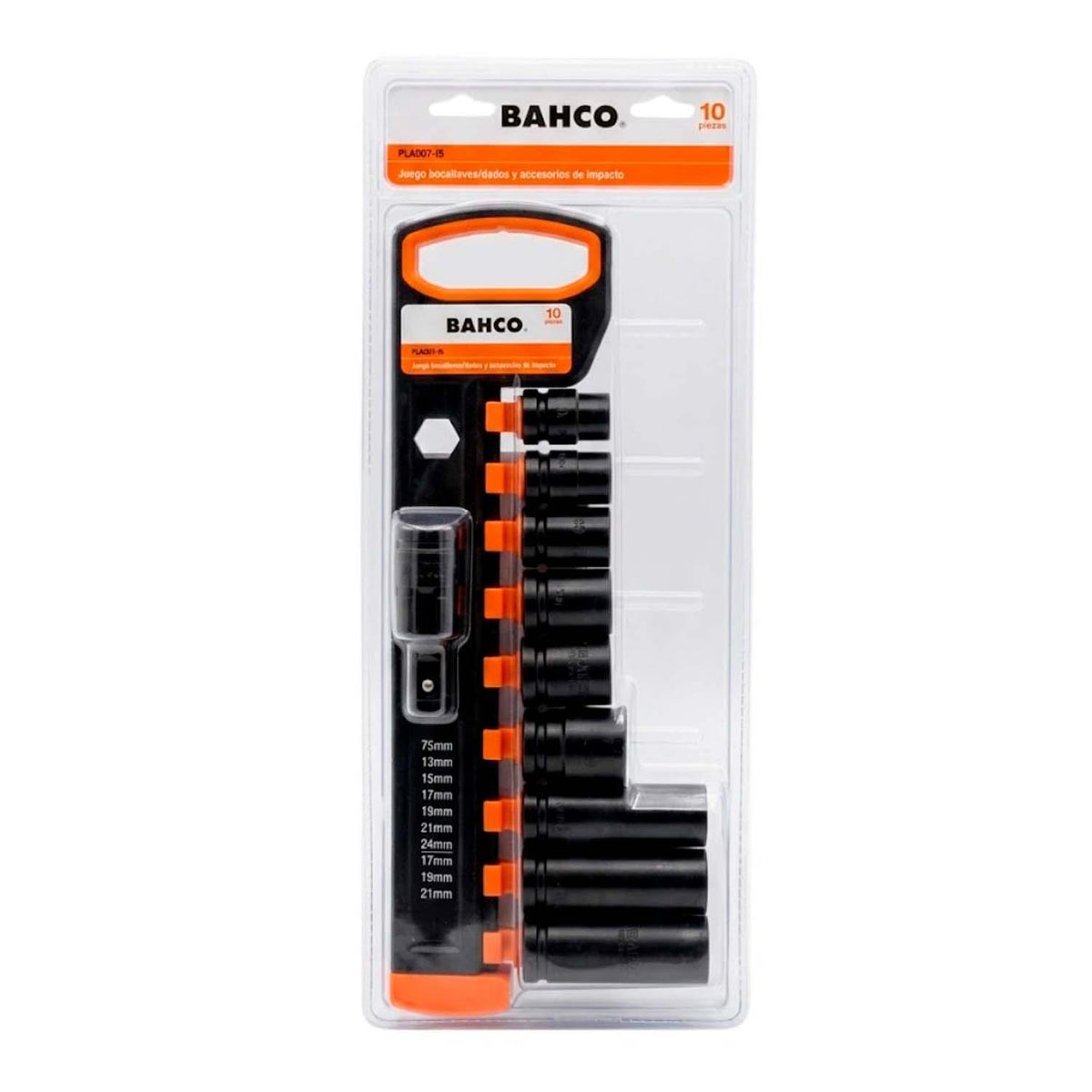 Set Dados Impacto Bahco 1/2'' 10pz Cortos y Largos Mecánico - Herram.cl