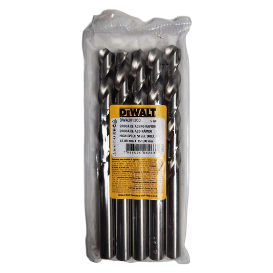 Brocas Para Metal HSS 12mm 5 Pzas - DeWALT - Herram.cl