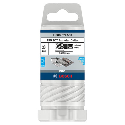 Broca Anular Bosch PRO TCT 30x50mm Carburo Tungsteno Weldon - Herram.cl