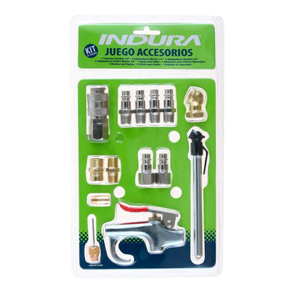 Set 14 Pzs Accesorios INDURA 1023802 Compresor Neumática - Herram.cl