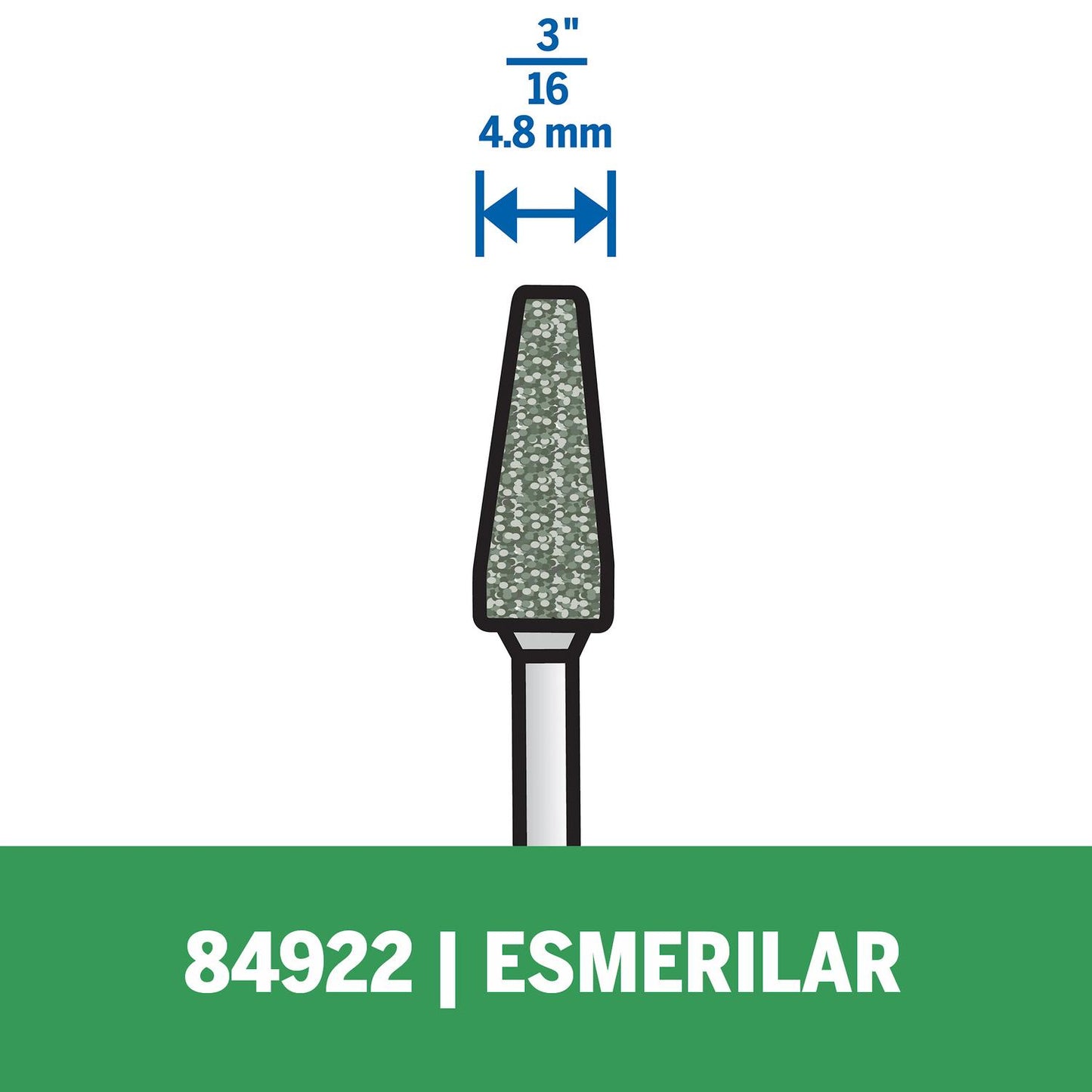 Punta Carburo de Silicio 4,8mm (84922) 2 Pzas - Dremel - Herram.cl