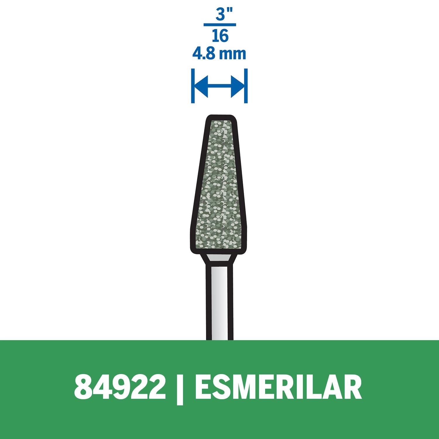 Punta Carburo de Silicio 4,8mm (84922) 2 Pzas - Dremel - Herram.cl