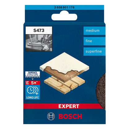 Set 3 Esponjas Lija Bosch Expert S473 Flex 98x120mm M/F/SF - Herram.cl