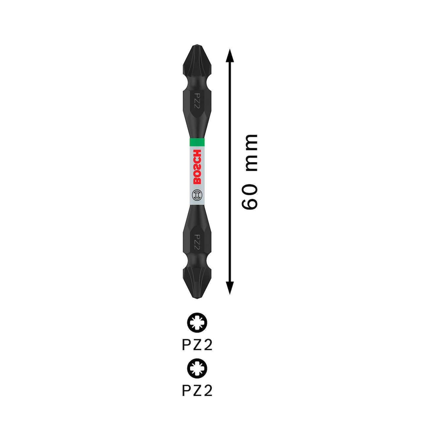 Punta Doble PRO Impact PZ2x65mm - Bosch - Herram.cl