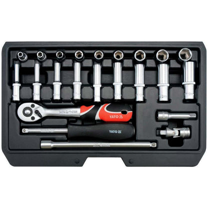 Juego De Dados Cuadrante 1/4'' 23 Pzas - Yato - Herram.cl