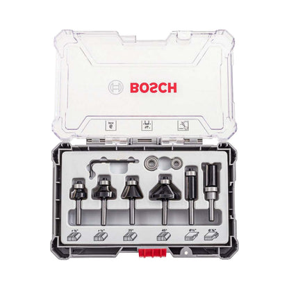 Set de fresas de Con rodamientos 1/4'' 6 Pzas - Bosch - Herram.cl