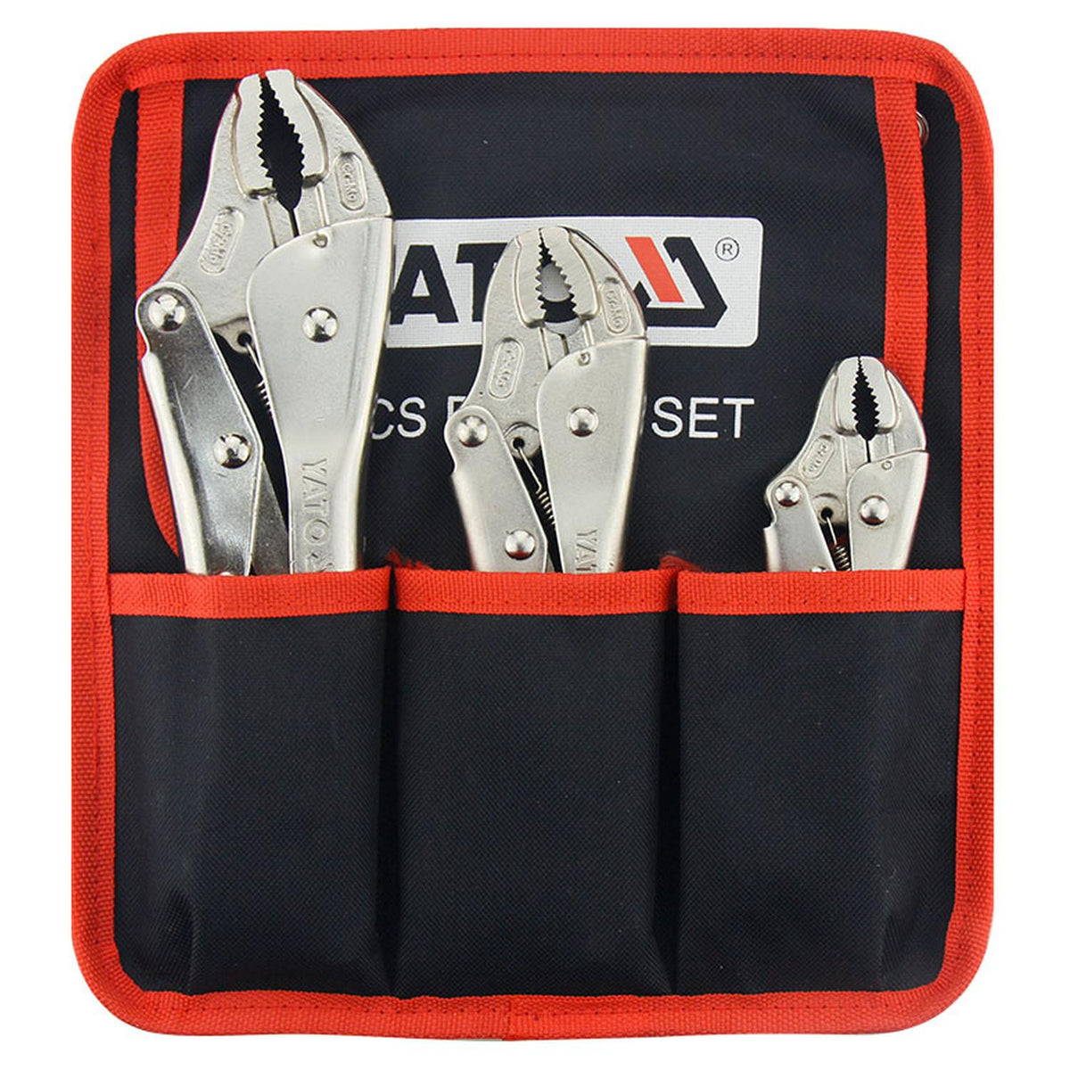 Set 3 Alicates de Presión YATO YT-39613 5-7-10" CrV Grip - Herram.cl