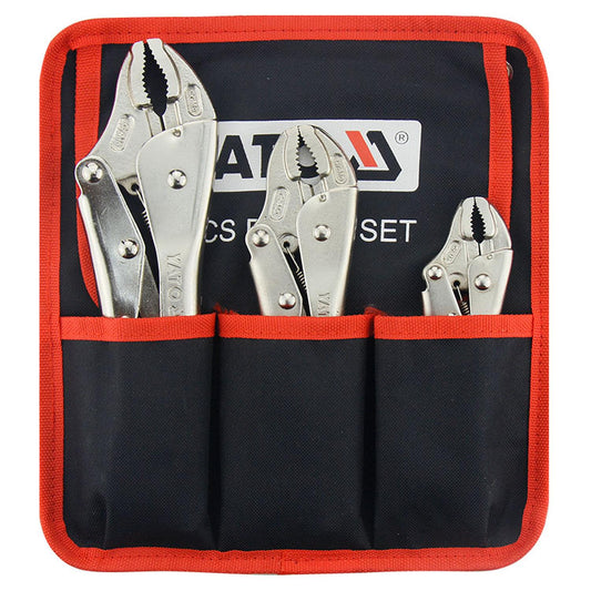Set 3 Alicates de Presión YATO YT-39613 5-7-10" CrV Grip - Herram.cl
