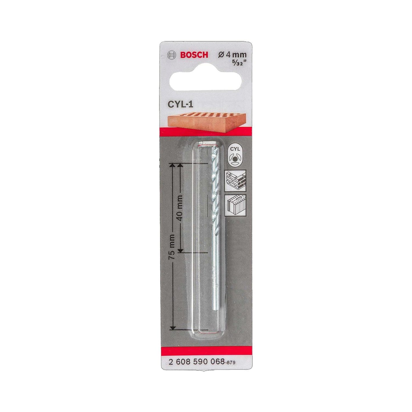 Broca Para Concreto CYL - 1 Ø4x40x75mm - Bosch - Herram.cl