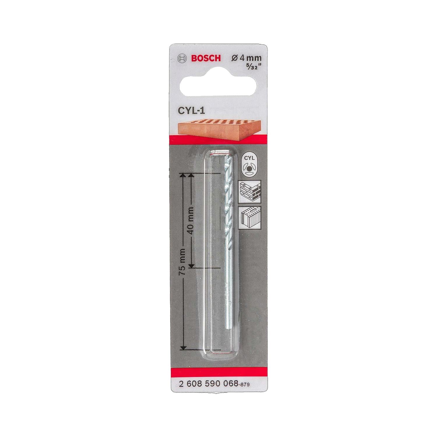 Broca Para Concreto CYL - 1 Ø4x40x75mm - Bosch - Herram.cl