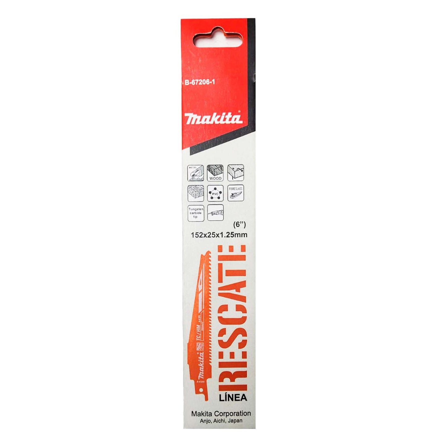 Hoja Sierra Sable Rescate 152x1,25mm / 6 - 8 TPI - Makita - Herram.cl