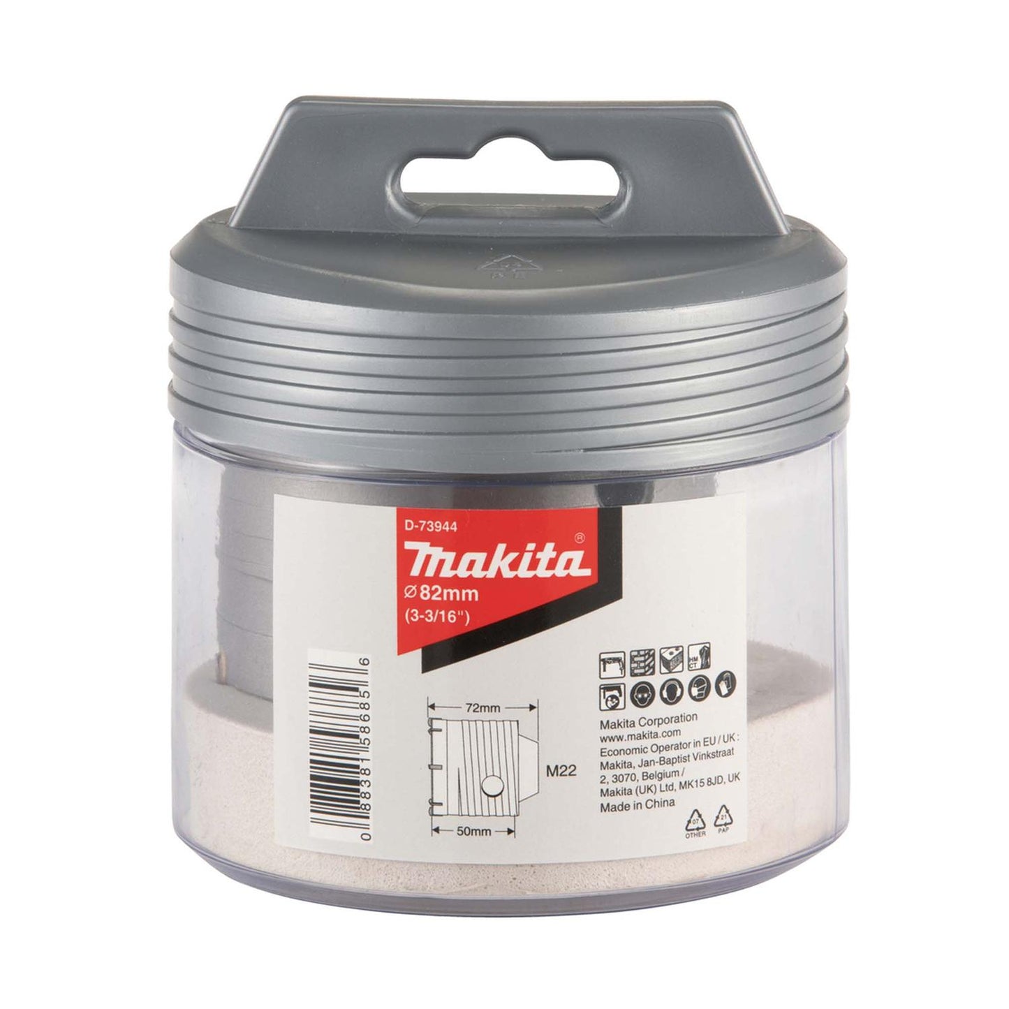 Broca Corona 82x72mm Toma M22 - Makita - Herram.cl