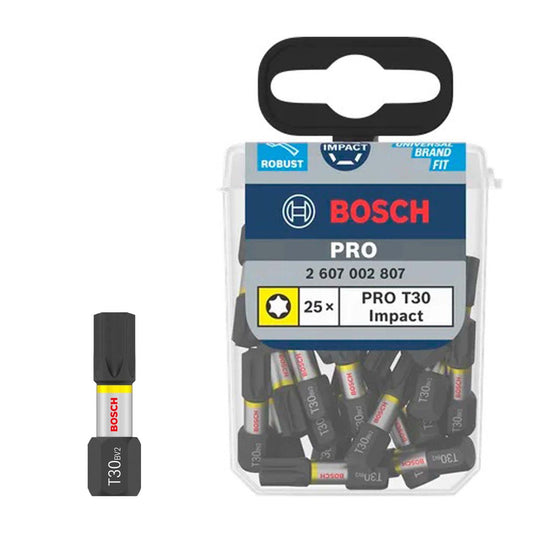 Puntas PRO Impact T30x25mm 25 Pzas - Bosch - Herram.cl