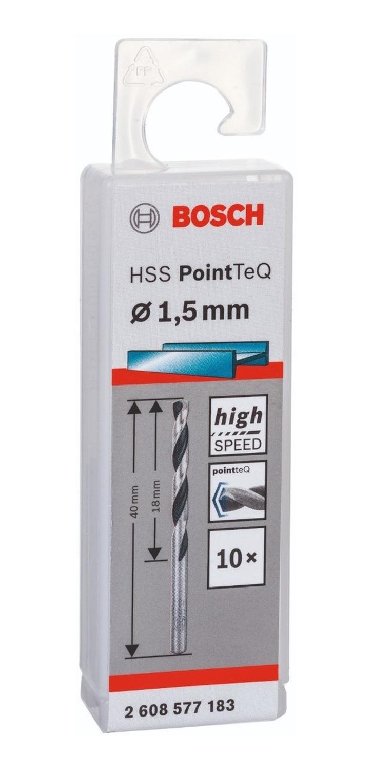 Caja Con 10 Unidades Broca Para Metal HSS - Pointteq 1,5mm - Herram.cl