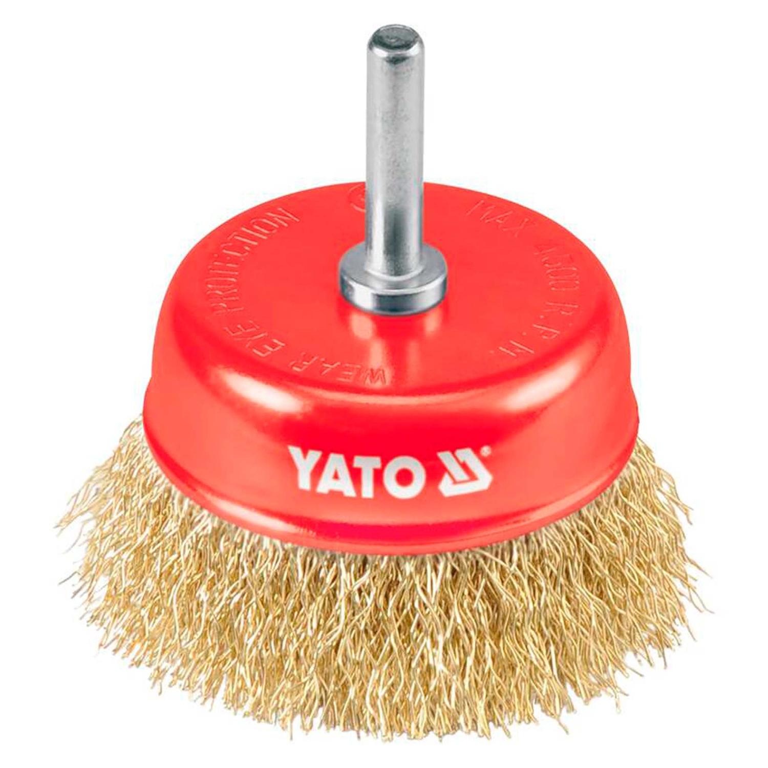 Grata Copa Latón Ondulado 3'' Vastago 6 mm - Yato - Herram.cl