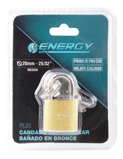 Candado De Bronce 20mm - Energy - Herram.cl