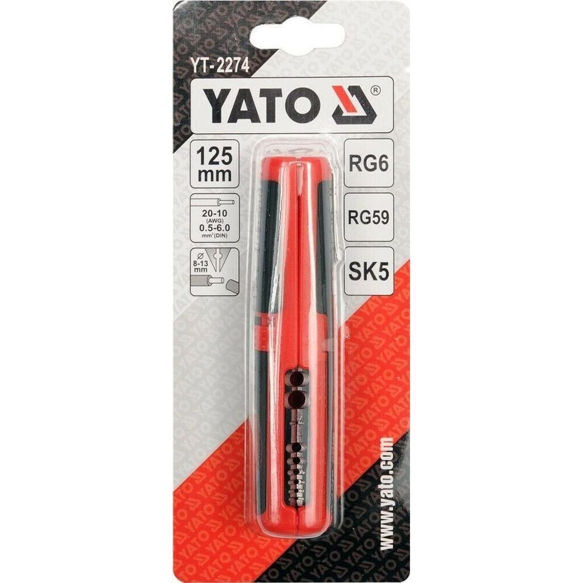 Pelacables Manual 0,5-6 mm² 125 mm Yato YT-2274 - Herram.cl