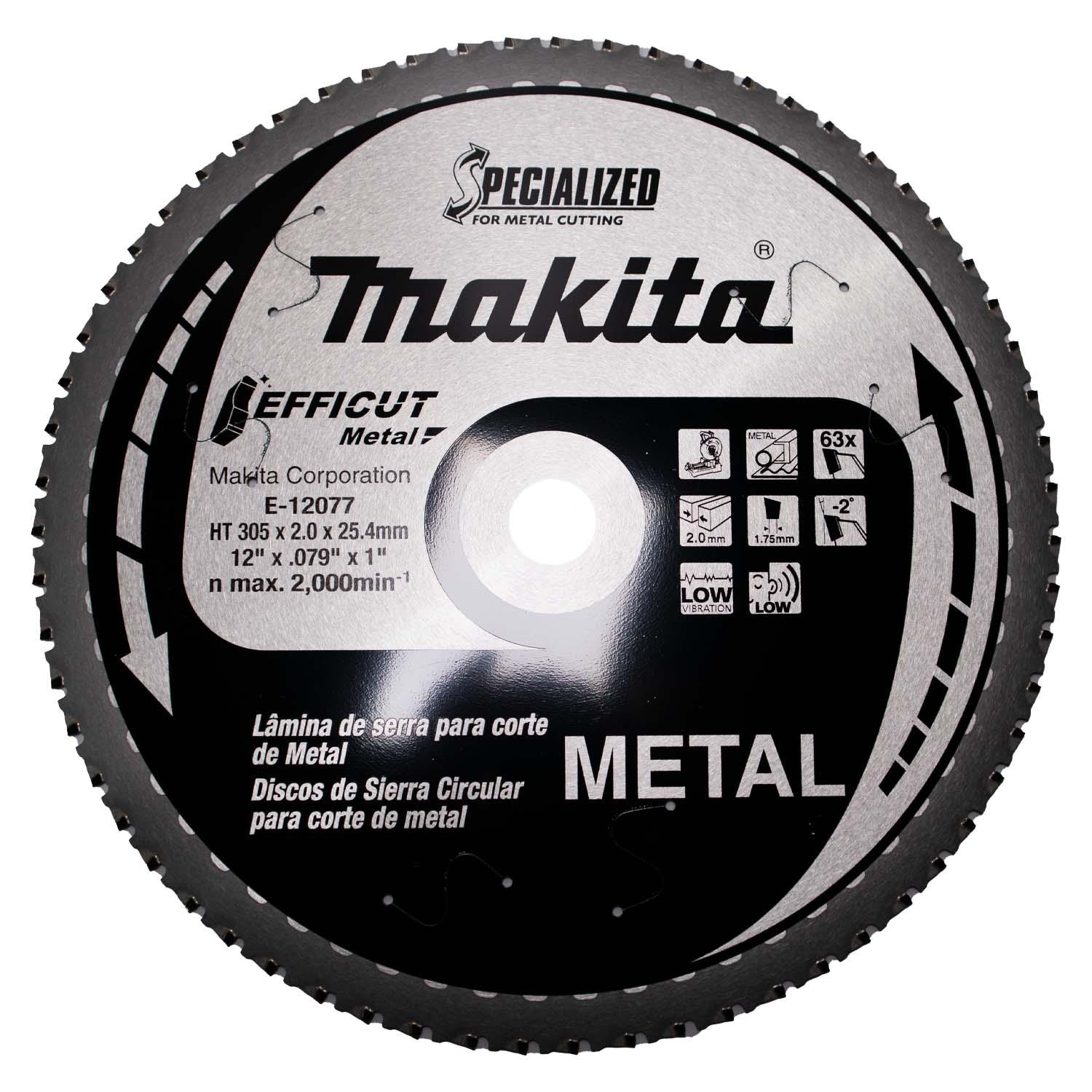 Disco Sierra Efficut Metal 12''x1'' 63 Dientes - Makita - Herram.cl