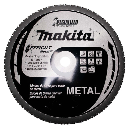 Disco Sierra Efficut Metal 12''x1'' 63 Dientes - Makita - Herram.cl