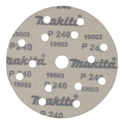 Pack 10 Discos Lija Con Velcro 150mm (6'') G240 - Makita - Herram.cl