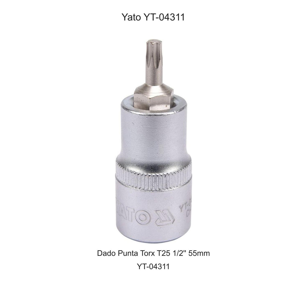 Dado Punta Torx T25 1/2'' 55mm Yato YT-04311 - Herram.cl