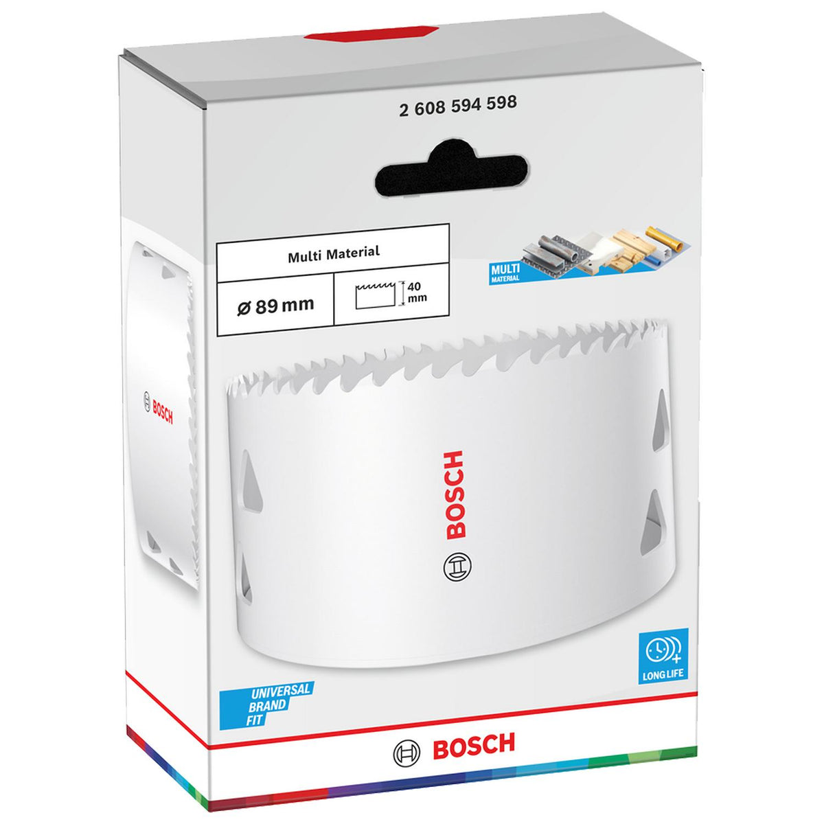 Sierra Copa BI-Metal Bosch Multi Material Ø 89mm (3-1/2'') - Herram.cl