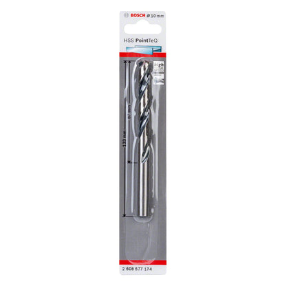 Broca Metal HSS PointeQ - 10.0mm - Blister - Bosch - Herram.cl