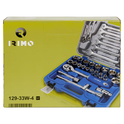 Juego De Dados 1/2'' Y Llaves Combinadas - 33 Pzas - Irimo - Herram.cl