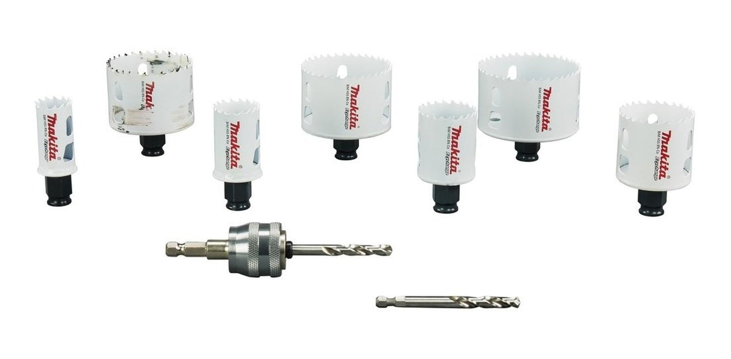 Set 9 Piezas Sierra Copa Ezychange Bi - metal HSS 8% Co Makita - Herram.cl