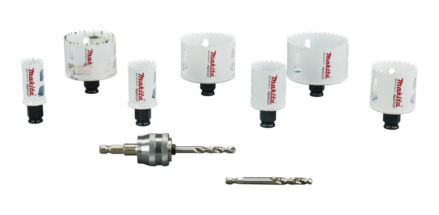 Set 9 Piezas Sierra Copa Ezychange Bi - metal HSS 8% Co Makita - Herram.cl