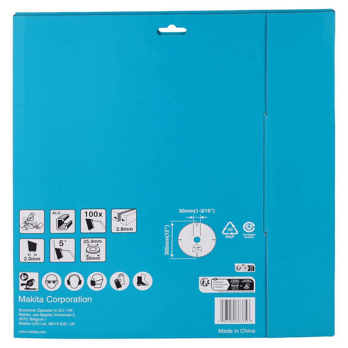 Disco Sierra Aluminio 12'' 305mm 100D Makita D-81963 - Herram.cl
