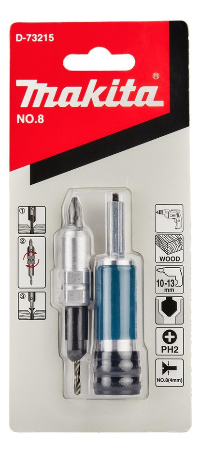 Avellanador Para Atornillar N8, Broca De 2,8mm Con Punta Ph2 - Herram.cl