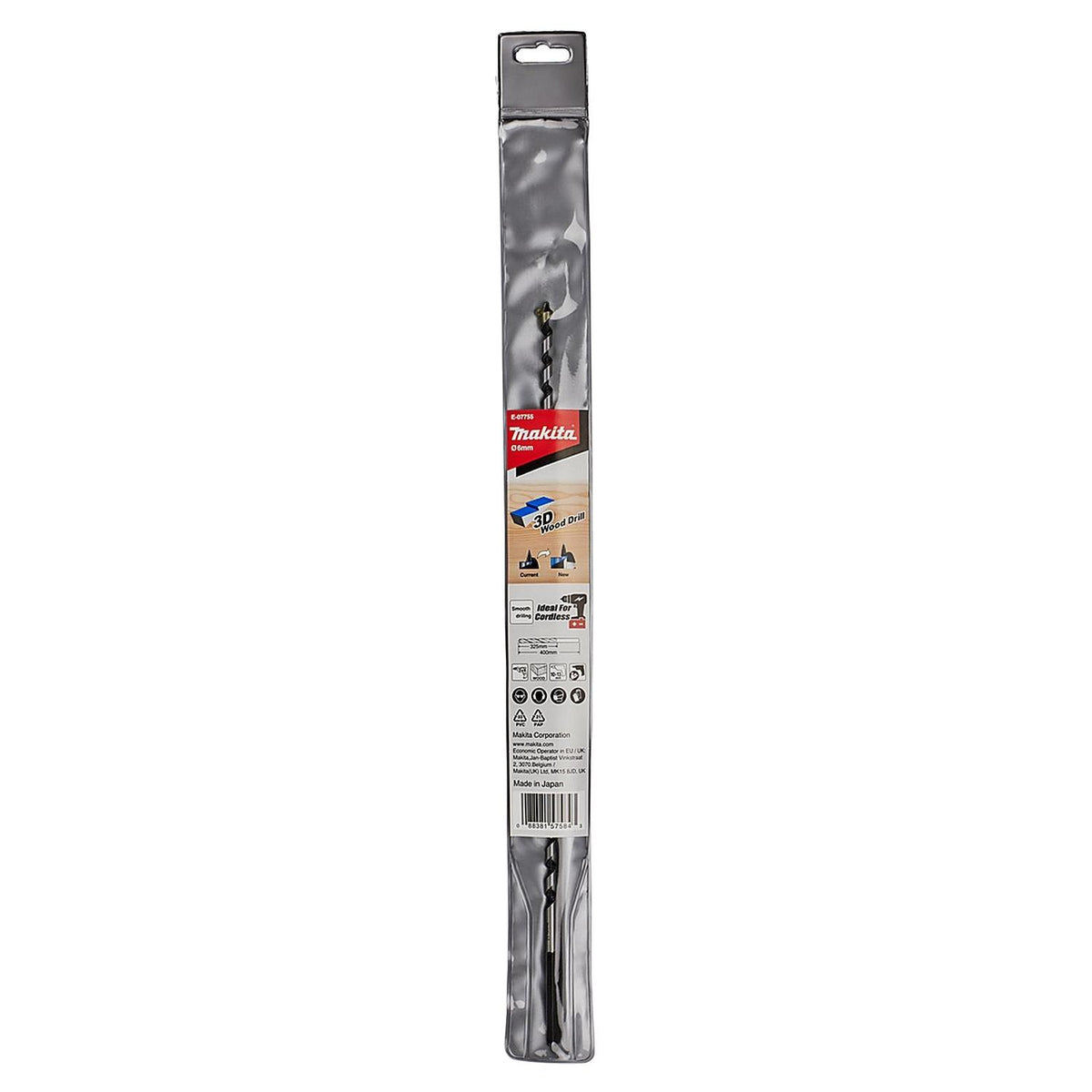 Broca Auger 3D para Madera 6x400mm Makita E-07755 - Herram.cl