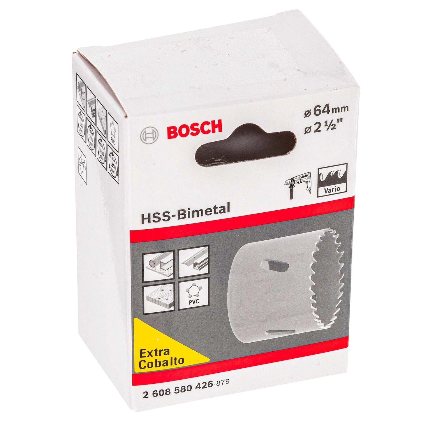 Sierra Copa HSS - Bimetálica 64mm (2 1/2'') CJ - Bosch - Herram.cl