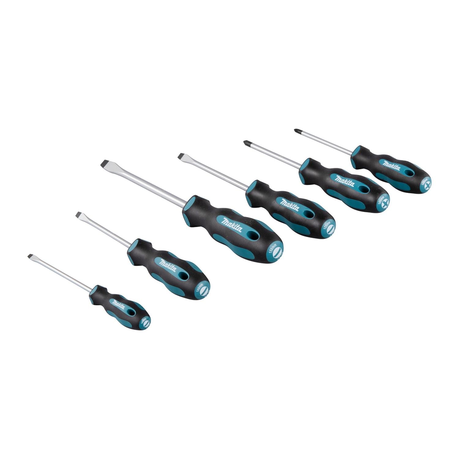 Juego de destornilladores planos y Phillips 6 Pzas - Makita - Herram.cl