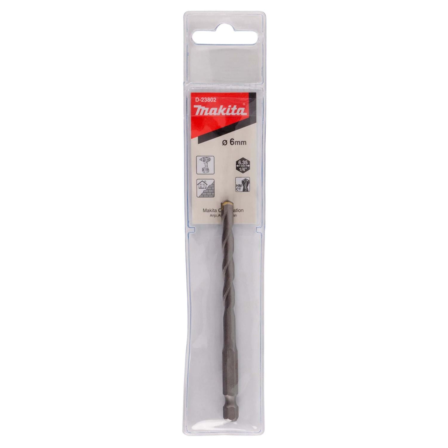 Broca Para Concreto 6x100mm (Toma Hex. 1/4'') - Makita - Herram.cl