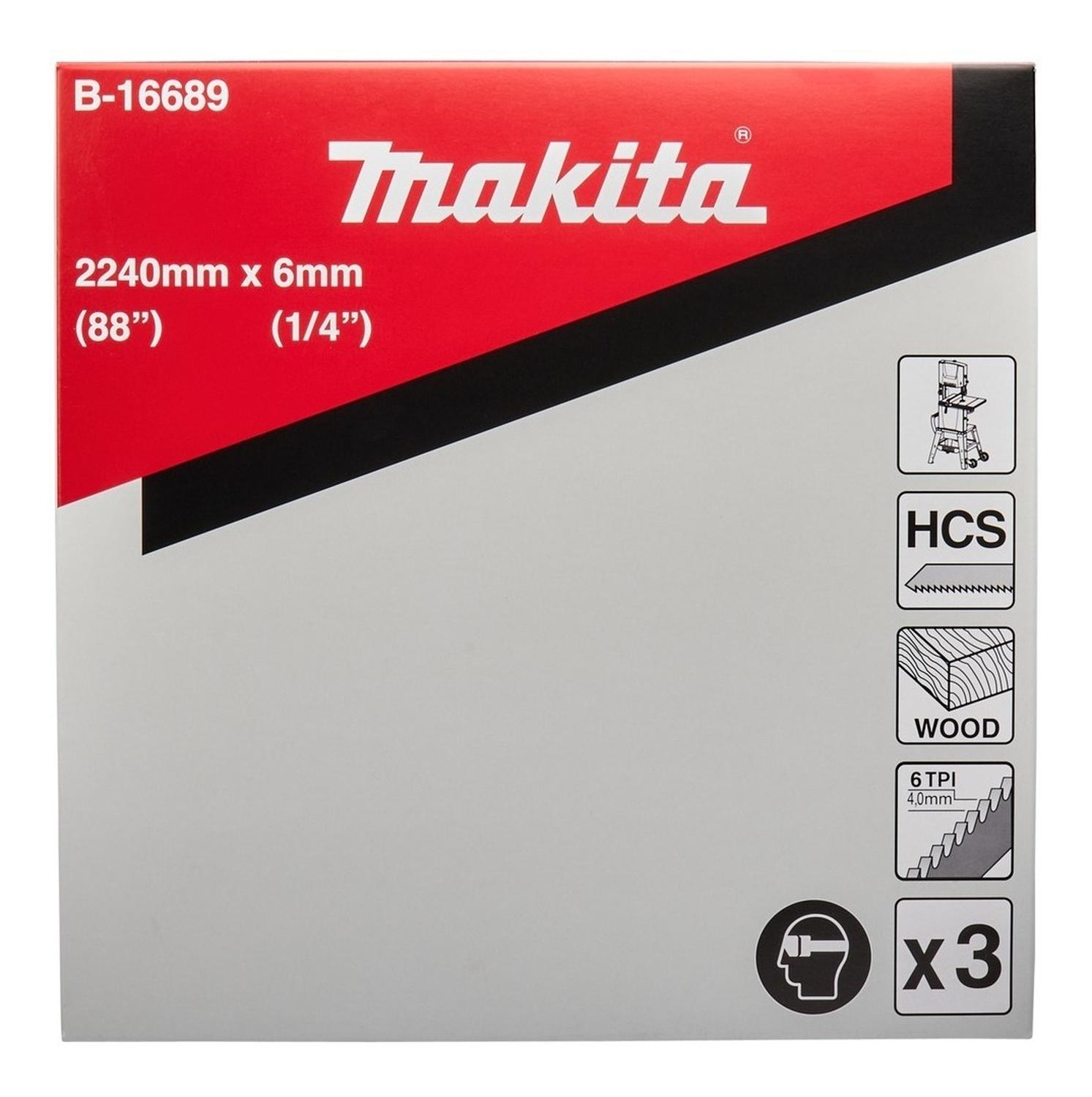3 Hojas De Sierra Cinta HCS 6 TPI (LB1200F) - Makita - Herram.cl