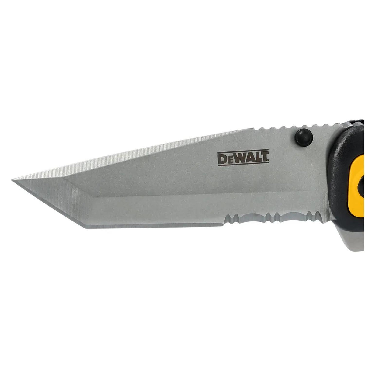 Navaja de bolsillo plegable, tanto dentada, DeWalt DWHT10994 - Herram.cl